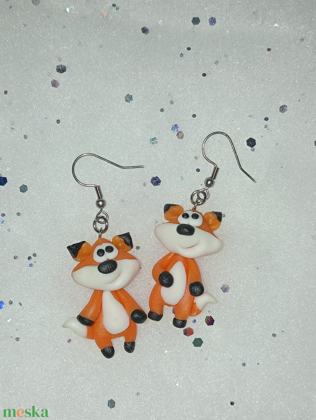Róka  fülbevaló  - ékszer - fülbevaló - lógó fülbevaló - Meska.hu