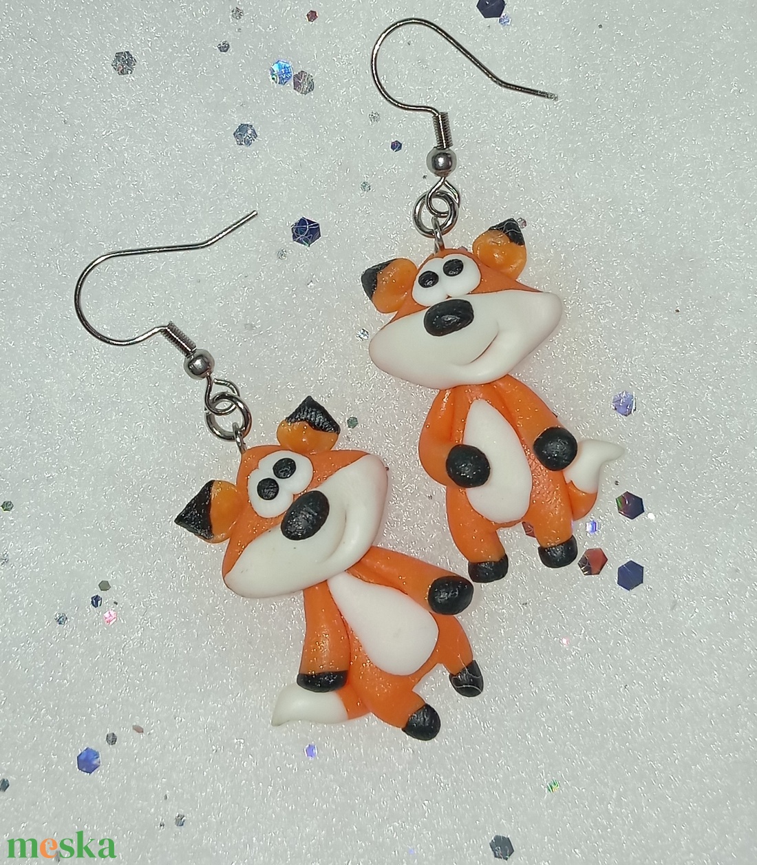 Róka  fülbevaló  - ékszer - fülbevaló - lógó fülbevaló - Meska.hu
