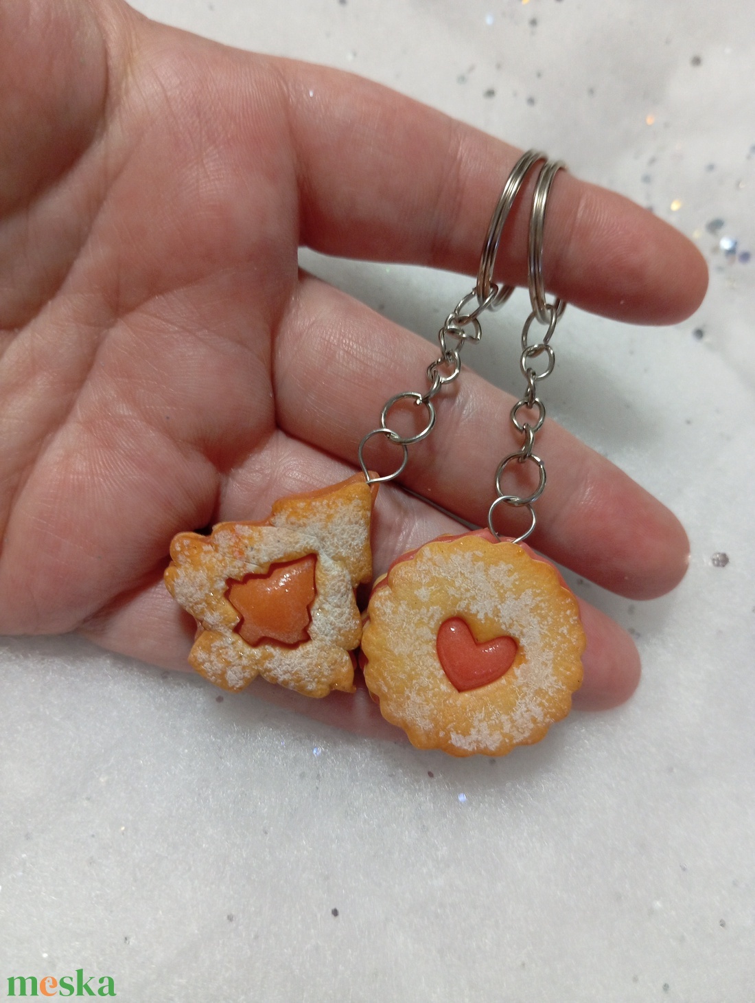 Karácsonyi linzer kulcstartó  - táska & tok - kulcstartó & táskadísz - kulcstartó - Meska.hu