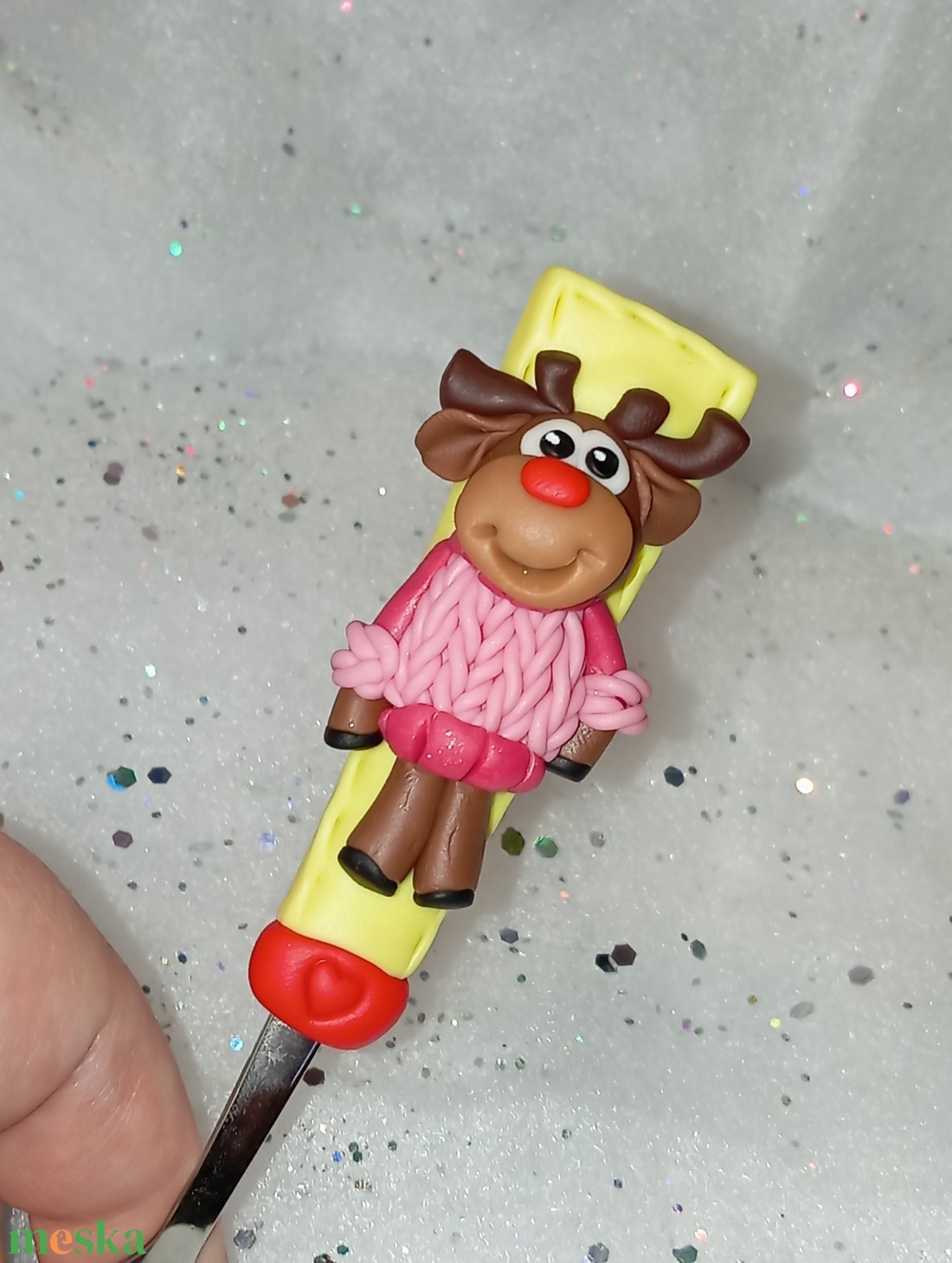 Rénis  kávéskanál teáskanál rénszarvas kakaós kanál  - otthon & életmód - konyhafelszerelés, tálalás - tálalás - bögre & csésze - Meska.hu