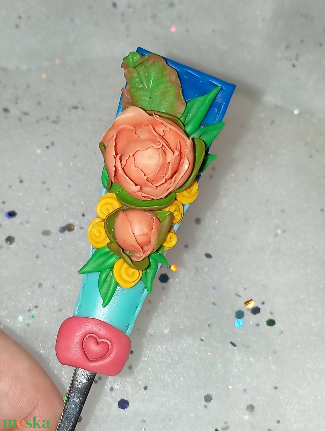 Virágos  kávéskanál teáskanál  - otthon & életmód - konyhafelszerelés, tálalás - tálalás - bögre & csésze - Meska.hu