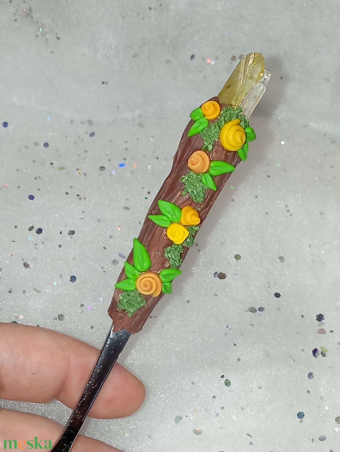 Tündérkék kártya  kávéskanál teáskanál  - otthon & életmód - konyhafelszerelés, tálalás - tálalás - bögre & csésze - Meska.hu