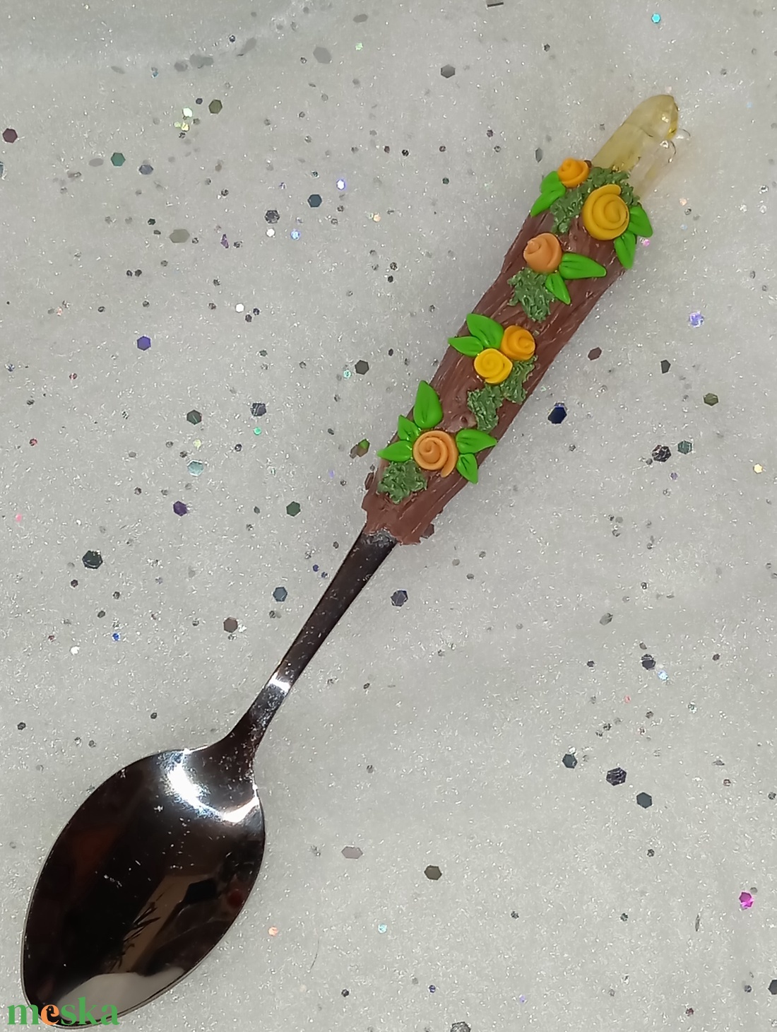 Tündérkék kártya  kávéskanál teáskanál  - otthon & életmód - konyhafelszerelés, tálalás - tálalás - bögre & csésze - Meska.hu