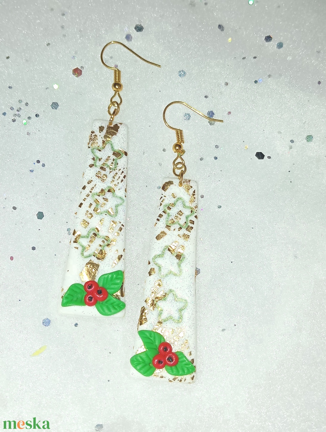 Elegáns Ünnepeket fülbevaló   - ékszer - fülbevaló - lógó fülbevaló - Meska.hu