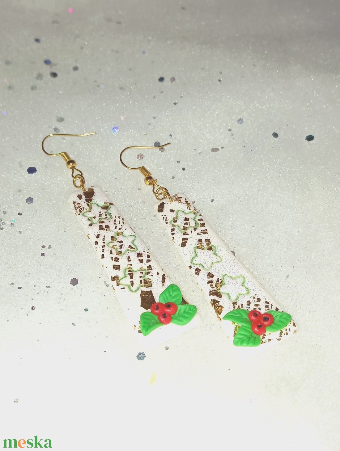 Elegáns Ünnepeket fülbevaló   - ékszer - fülbevaló - lógó fülbevaló - Meska.hu