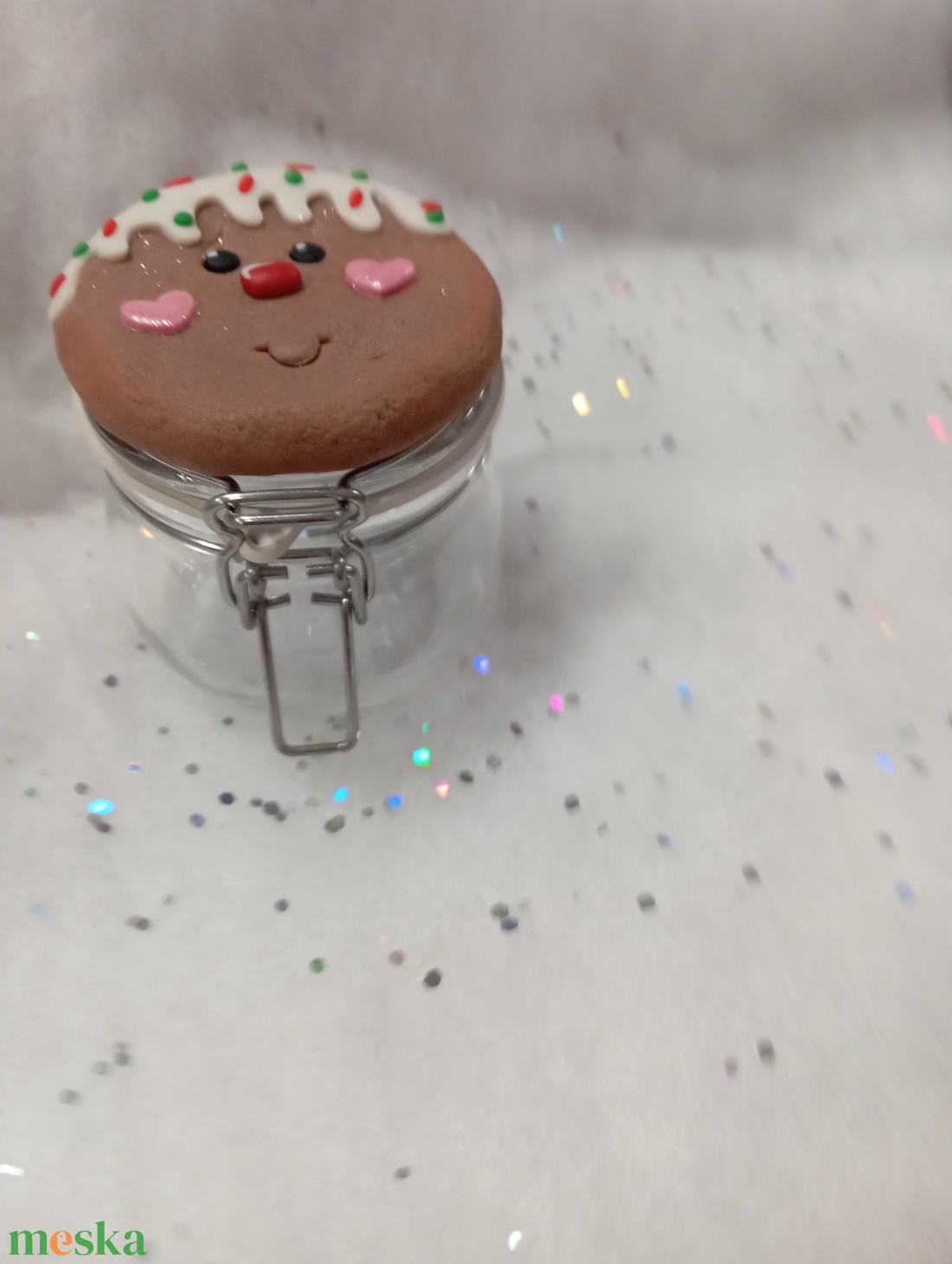 Kicsi Karácsonyi Mézis  Nasis - Cukorkás üveg  - otthon & életmód - konyhafelszerelés, tálalás - flaska, csatos üveg - Meska.hu