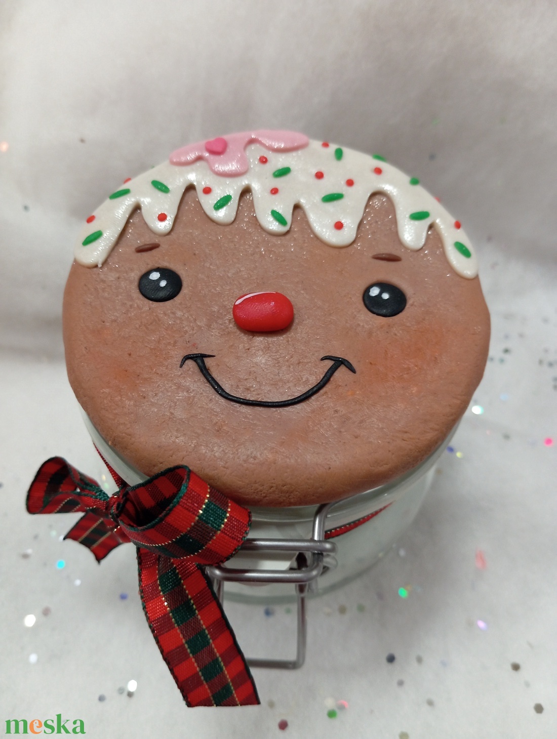 Karácsonyi Mézis  Nasis - Cukorkás üveg  - otthon & életmód - konyhafelszerelés, tálalás - flaska, csatos üveg - Meska.hu