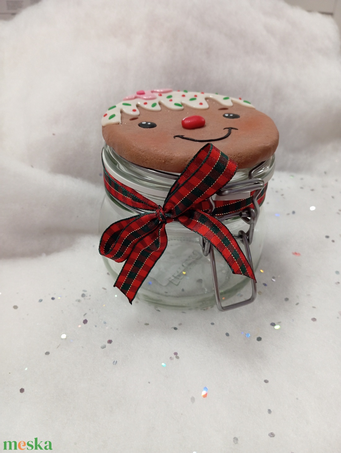 Karácsonyi Mézis  Nasis - Cukorkás üveg  - otthon & életmód - konyhafelszerelés, tálalás - flaska, csatos üveg - Meska.hu