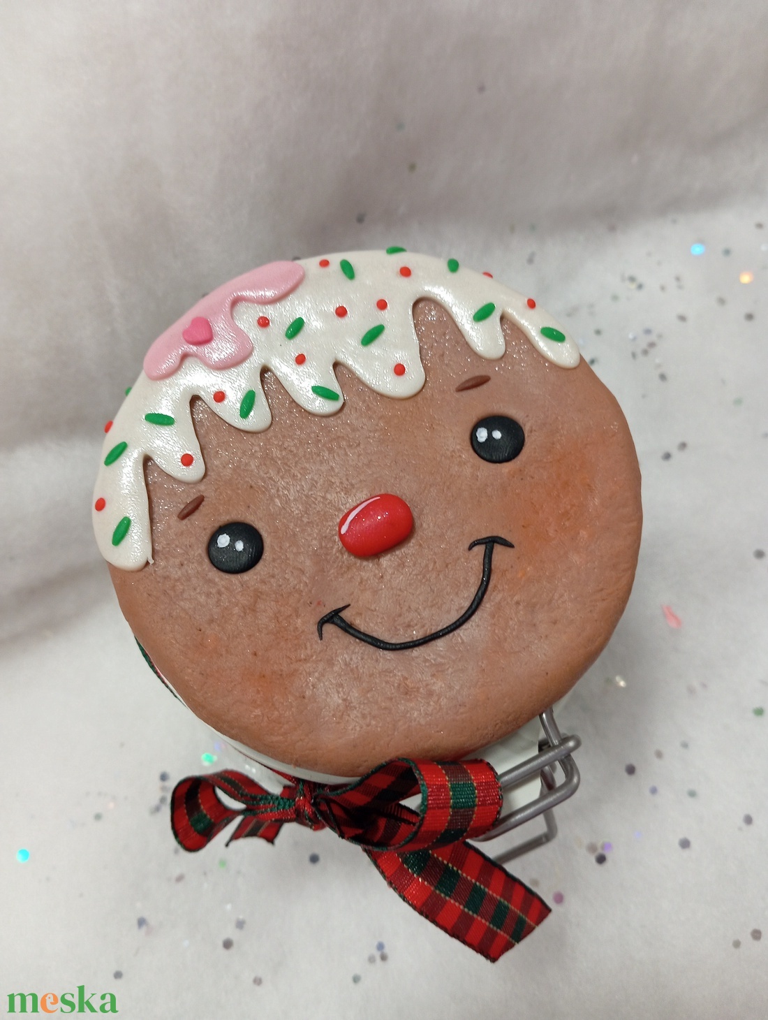 Karácsonyi Mézis  Nasis - Cukorkás üveg  - otthon & életmód - konyhafelszerelés, tálalás - flaska, csatos üveg - Meska.hu