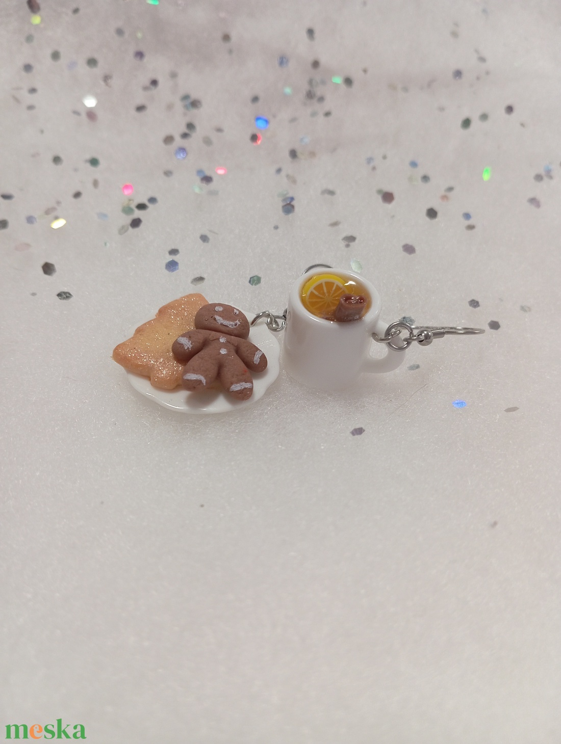 Karácsonyi reggeli fülbevaló   - ékszer - fülbevaló - lógó fülbevaló - Meska.hu