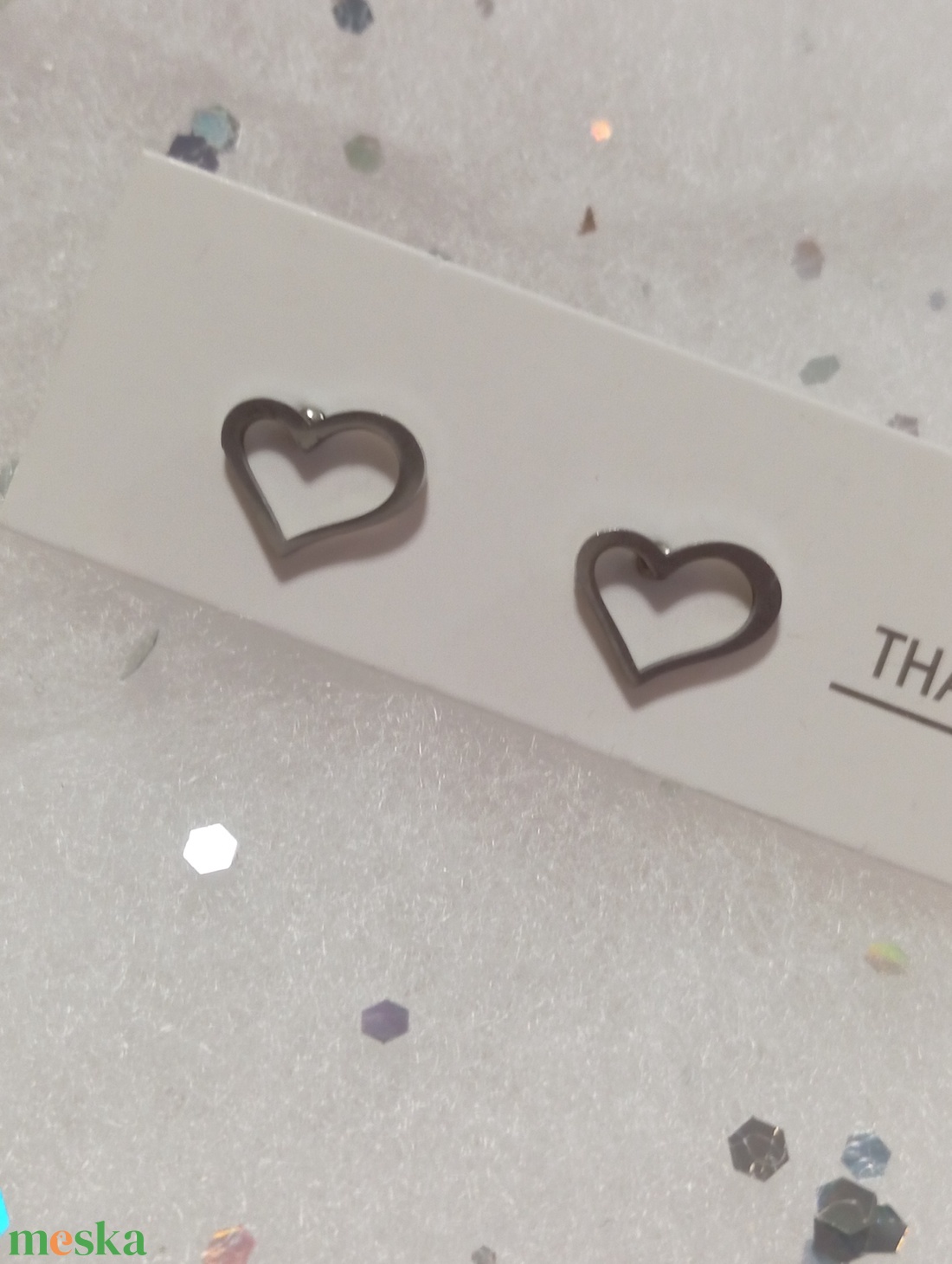 Nemesacél Pici szívecske, szív   bedugós fülbevaló kávé bögre  - ékszer - fülbevaló - pötty fülbevaló - Meska.hu