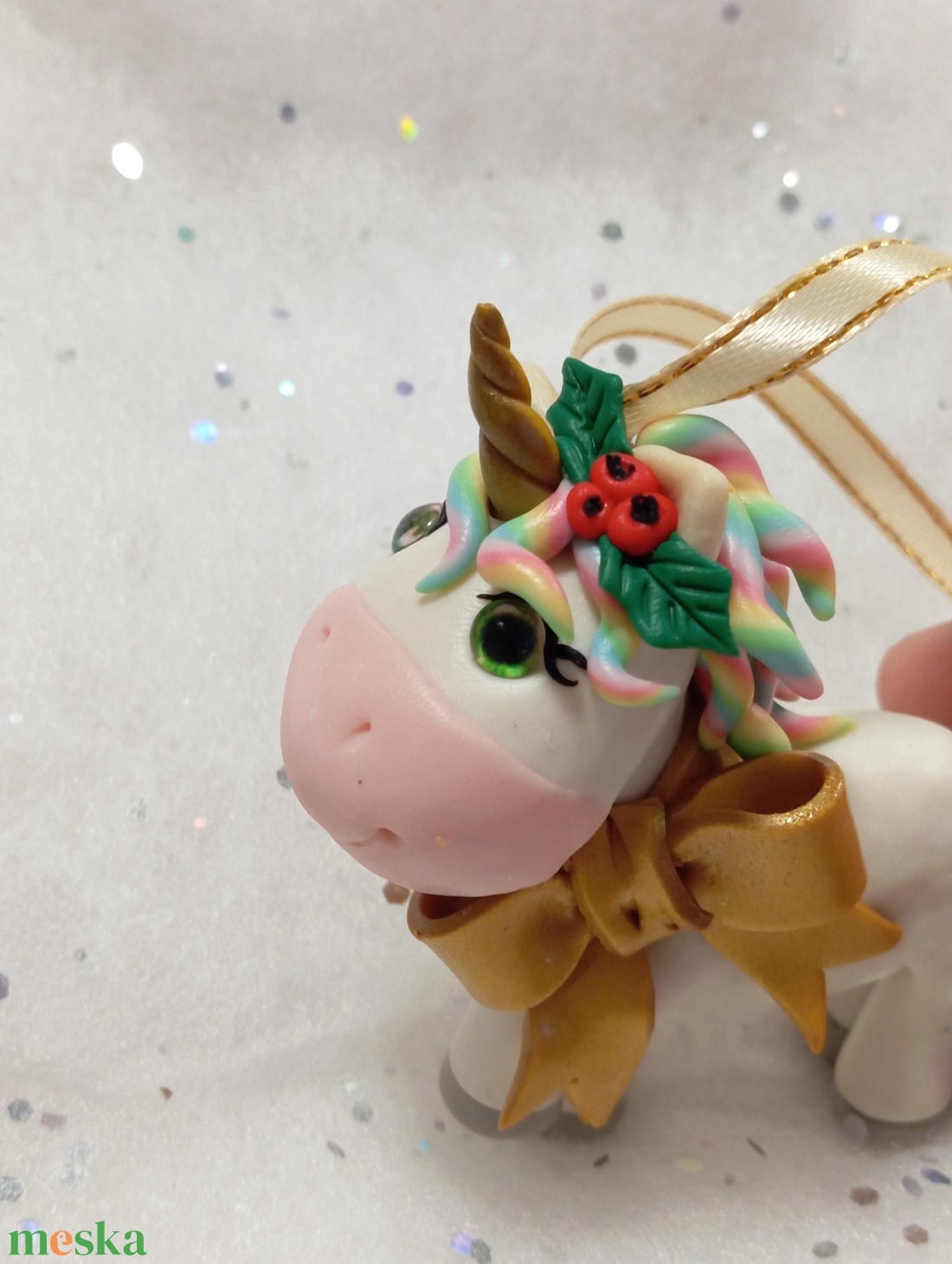 Csoda patás unikornis Karácsonyfadísz gyermekbarát karácsonyfa dísz, karácsonyi dekor  - karácsony - karácsonyi lakásdekoráció - karácsonyfadíszek - Meska.hu