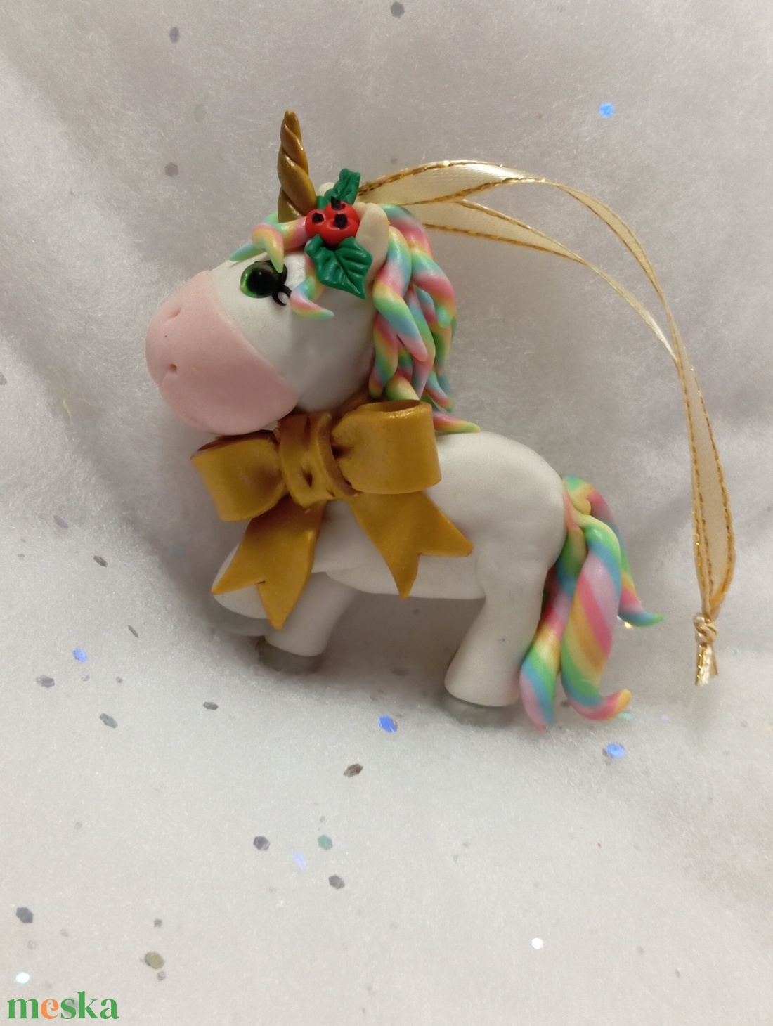 Csoda patás unikornis Karácsonyfadísz gyermekbarát karácsonyfa dísz, karácsonyi dekor  - karácsony - karácsonyi lakásdekoráció - karácsonyfadíszek - Meska.hu