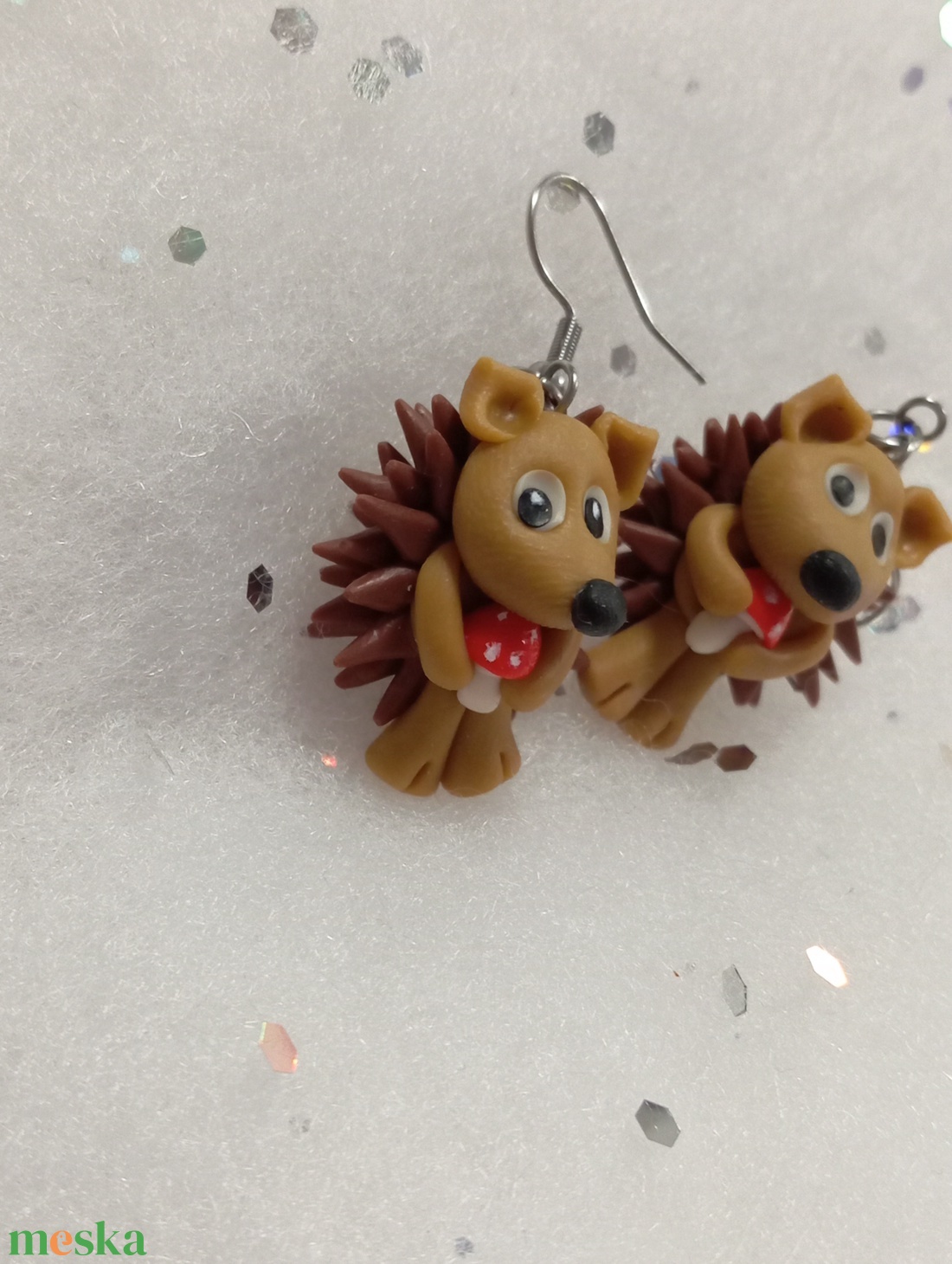 Süni fülbevaló  - ékszer - fülbevaló - lógó fülbevaló - Meska.hu