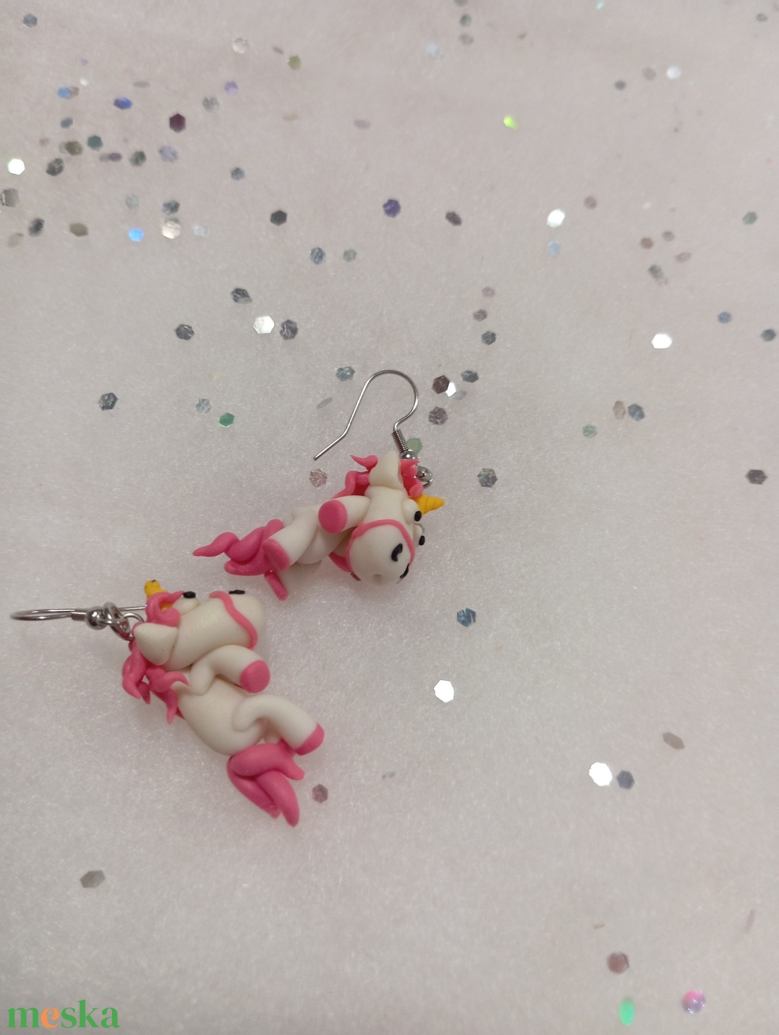 Unikornis  fülbevaló  - ékszer - fülbevaló - lógó fülbevaló - Meska.hu