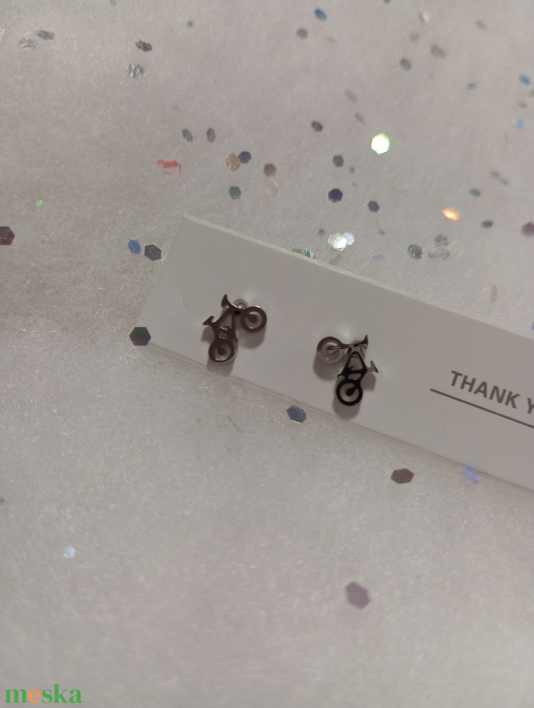 Bicikli bringa bedugós fülbevaló   - ékszer - fülbevaló - pötty fülbevaló - Meska.hu