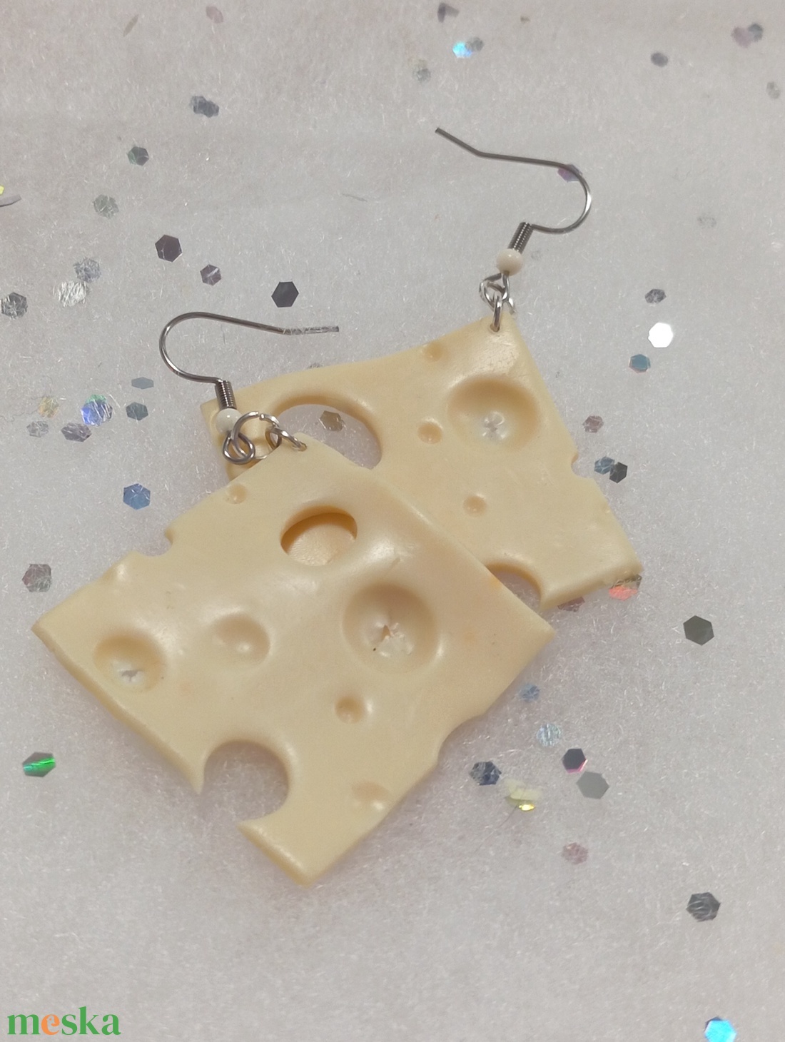 Trappista sajt fülbevaló  - ékszer - fülbevaló - lógó fülbevaló - Meska.hu