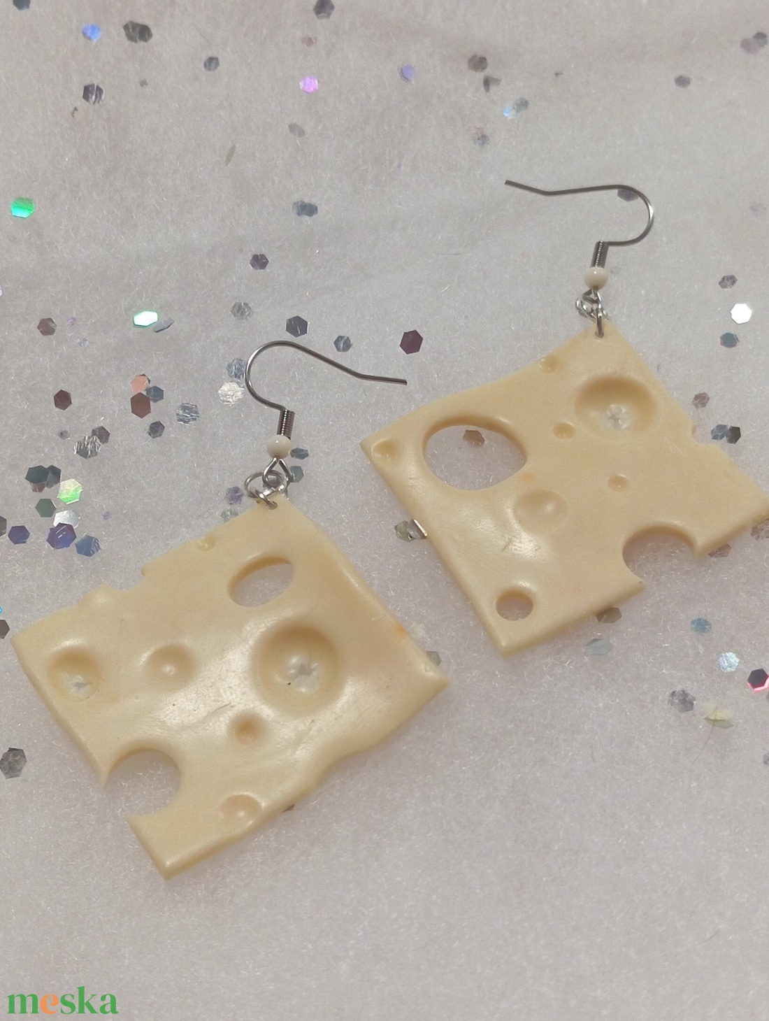 Trappista sajt fülbevaló  - ékszer - fülbevaló - lógó fülbevaló - Meska.hu