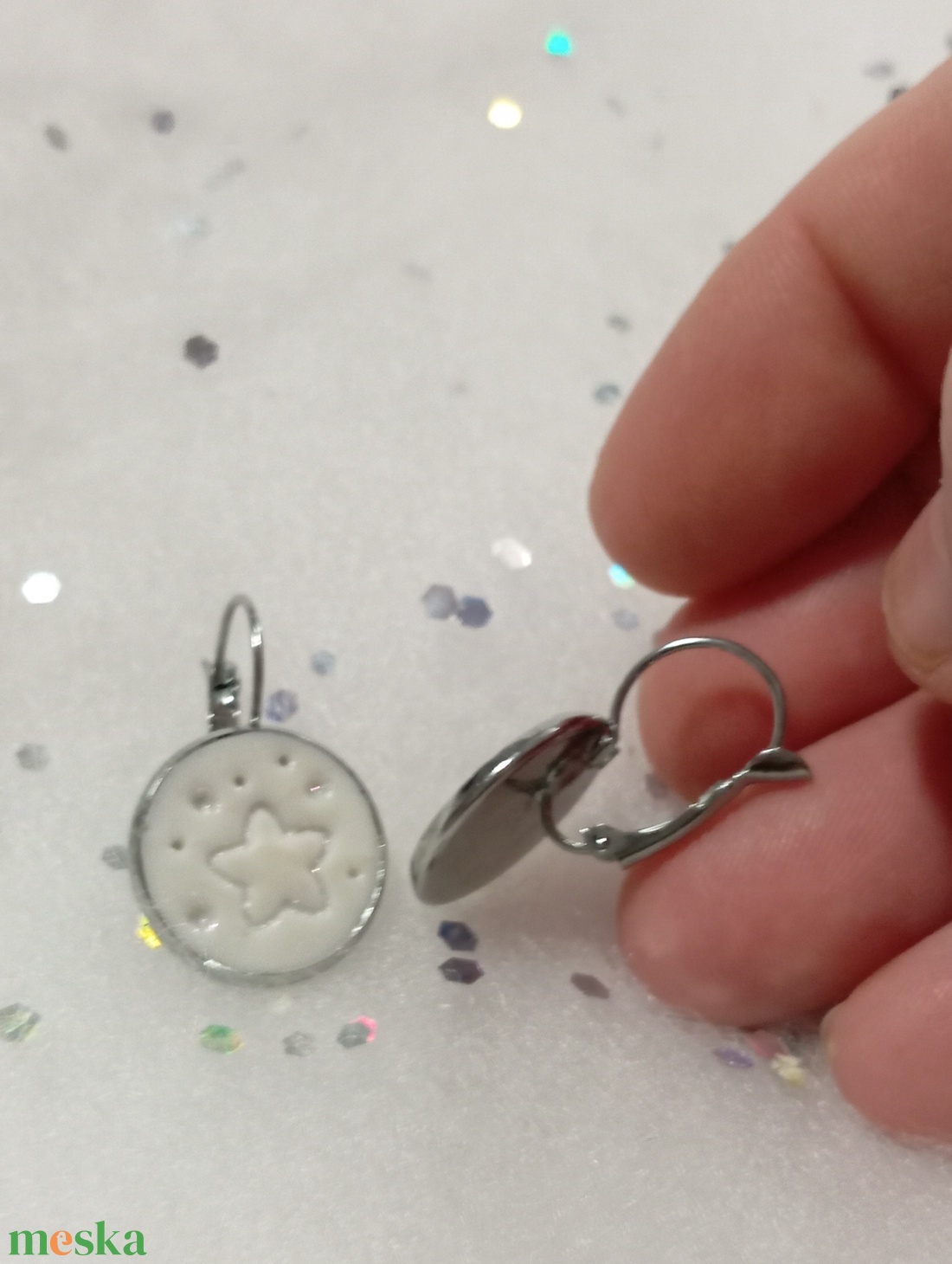 Tél fülbevaló   - ékszer - fülbevaló - lógó fülbevaló - Meska.hu