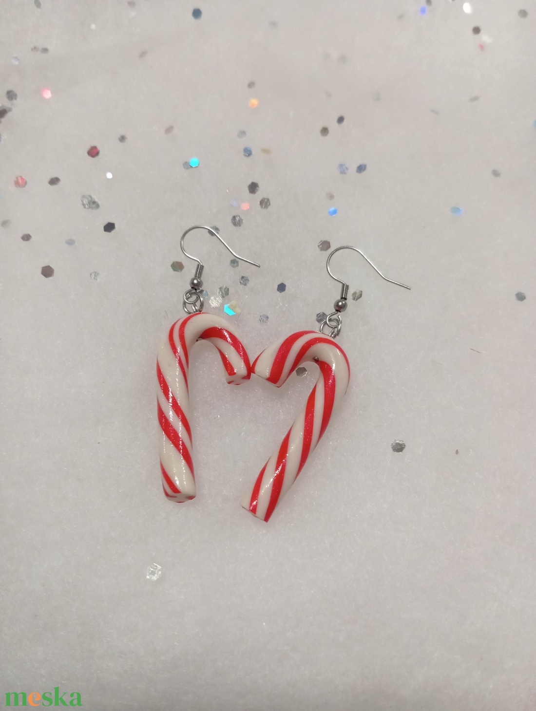 Nagy cukorpálca   fülbevaló   - ékszer - fülbevaló - lógó fülbevaló - Meska.hu