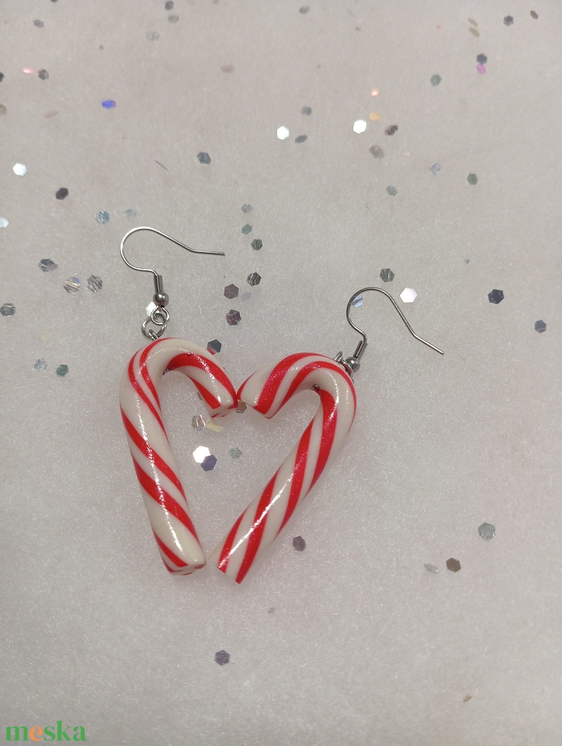 Nagy cukorpálca   fülbevaló   - ékszer - fülbevaló - lógó fülbevaló - Meska.hu