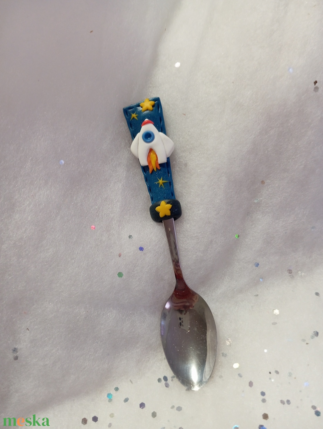 Kis űrhajósoknak teáskanál kakaós kanál - otthon & életmód - konyhafelszerelés, tálalás - tálalás - bögre & csésze - Meska.hu