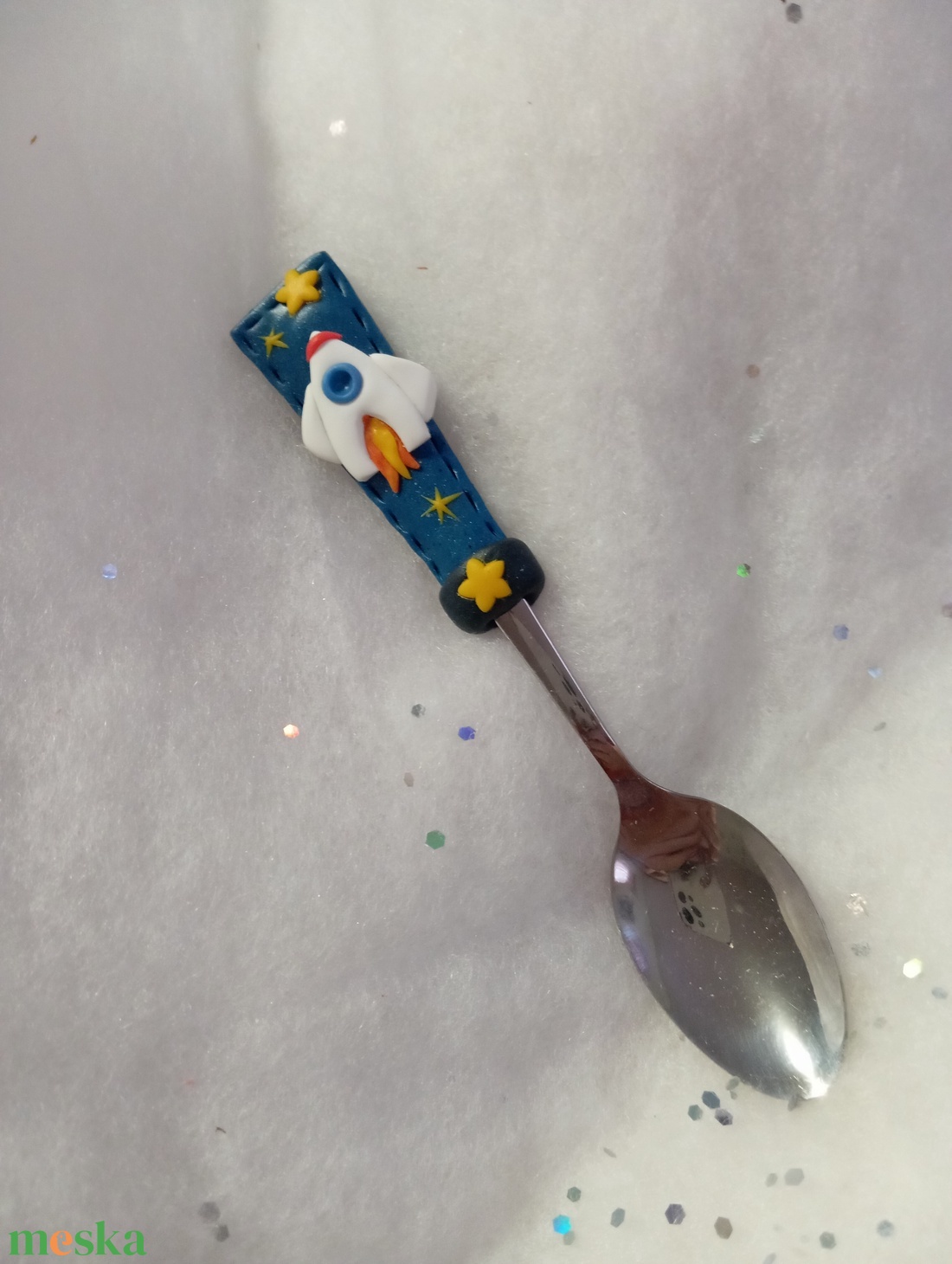 Kis űrhajósoknak teáskanál kakaós kanál - otthon & életmód - konyhafelszerelés, tálalás - tálalás - bögre & csésze - Meska.hu