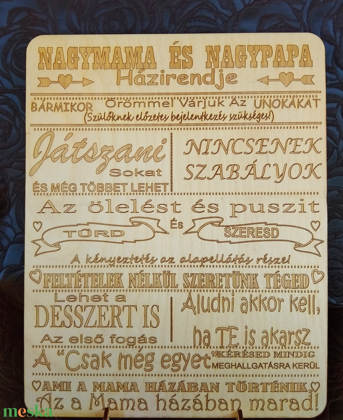 Nagymama és a nagypapa házirendje tábla - - Meska.hu Nagymama és a nagypapa házirendje tábla - - Meska.hu
