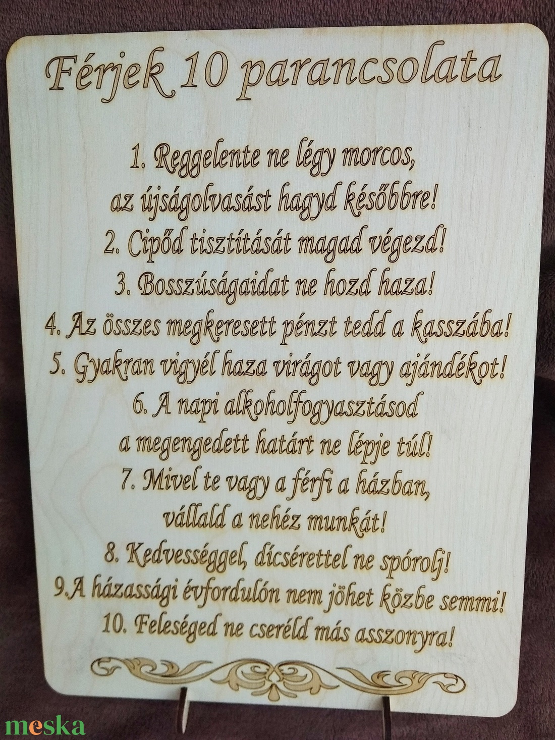 Férjek 10 parancsolata tábla - otthon & életmód - dekoráció - kép & falikép - táblakép - Meska.hu Férjek 10 parancsolata tábla - otthon & életmód - dekoráció - kép & falikép - táblakép - Meska.hu