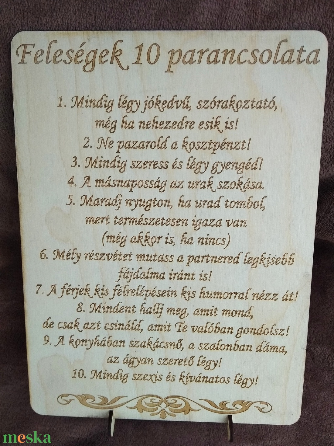 Feleségek 10 parancsolata tábla - otthon & életmód - dekoráció - kép & falikép - táblakép - Meska.hu Feleségek 10 parancsolata tábla - otthon & életmód - dekoráció - kép & falikép - táblakép - Meska.hu