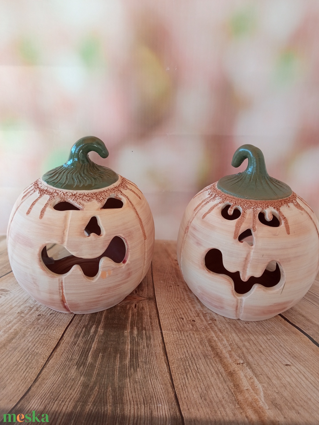 Kerámia töklámpás  - otthon & életmód - dekoráció - halloween - halloweeni tök - Meska.hu