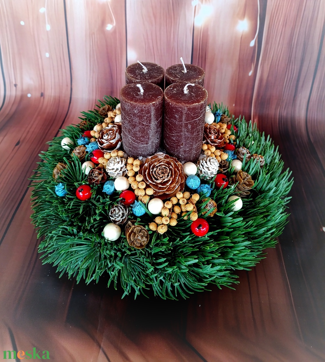 Adventi koszorú  - karácsony - adventi díszek - adventi koszorú - Meska.hu