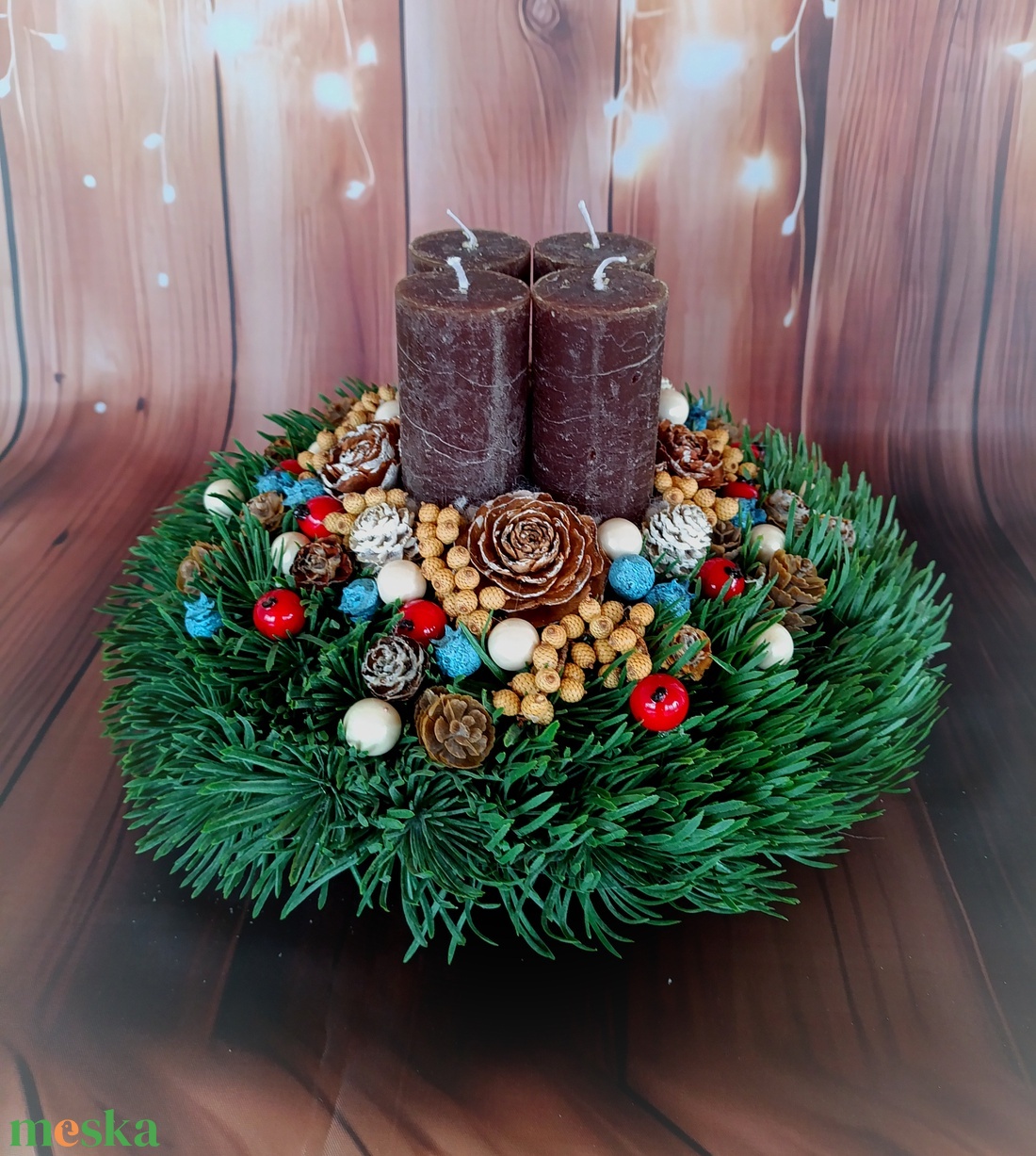 Adventi koszorú  - karácsony - adventi díszek - adventi koszorú - Meska.hu
