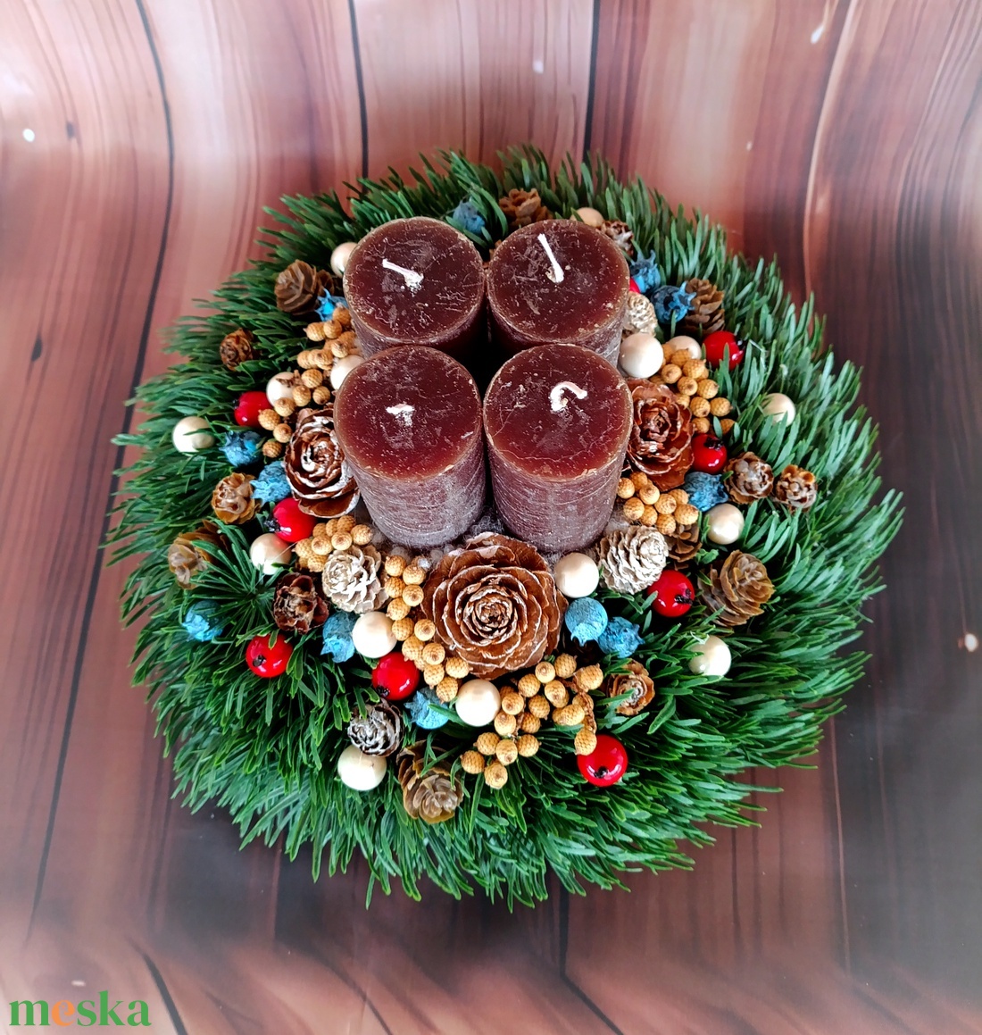 Adventi koszorú  - karácsony - adventi díszek - adventi koszorú - Meska.hu