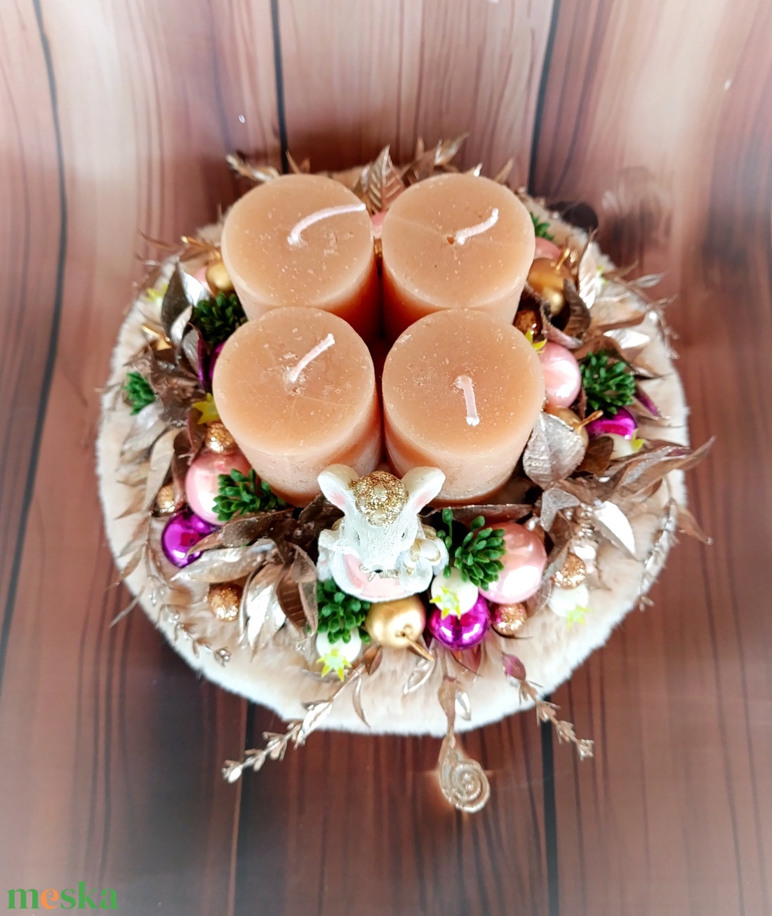 Adventi koszorú  - karácsony - adventi díszek - adventi koszorú - Meska.hu