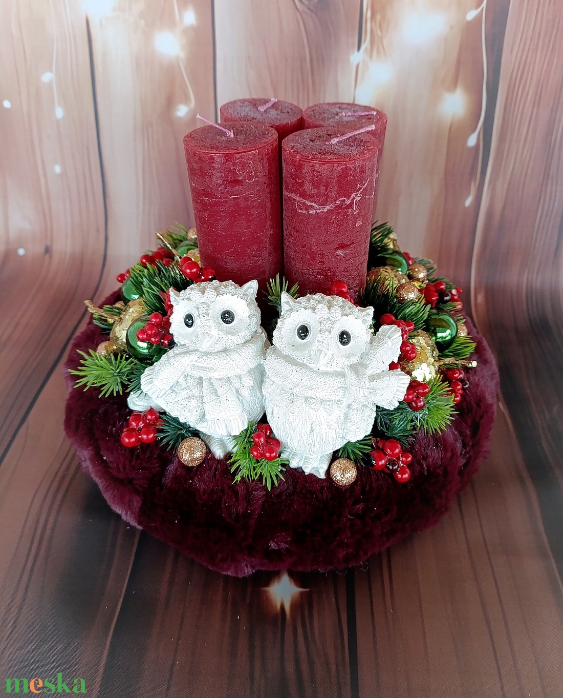 Adventi koszorú  - karácsony - adventi díszek - adventi koszorú - Meska.hu