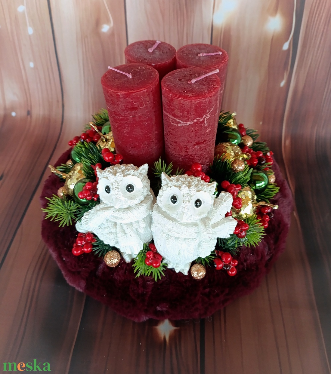 Adventi koszorú  - karácsony - adventi díszek - adventi koszorú - Meska.hu