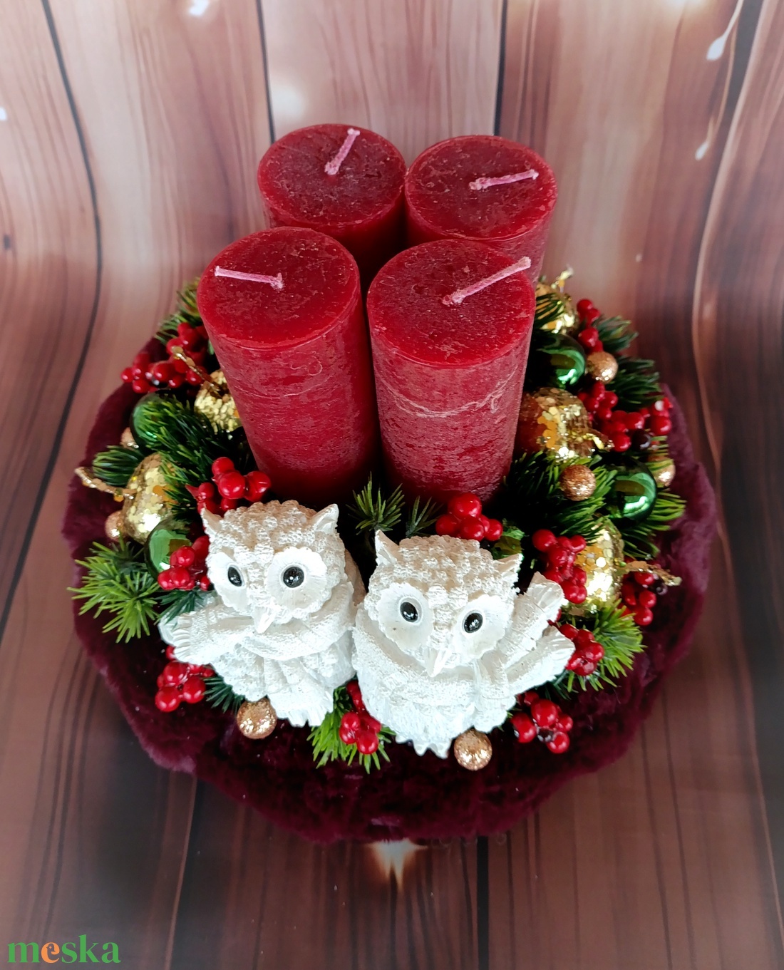 Adventi koszorú  - karácsony - adventi díszek - adventi koszorú - Meska.hu