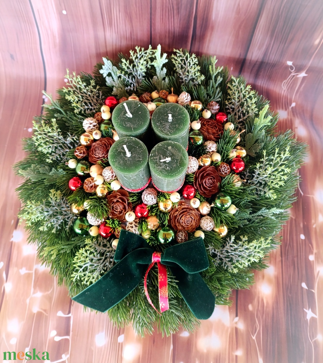 Adventi koszorú  - karácsony - adventi díszek - adventi koszorú - Meska.hu