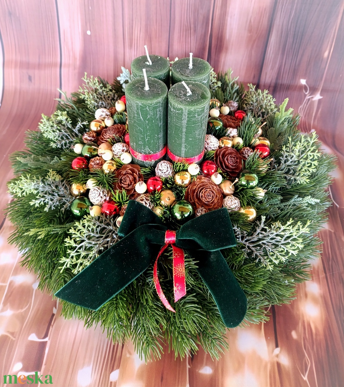 Adventi koszorú  - karácsony - adventi díszek - adventi koszorú - Meska.hu