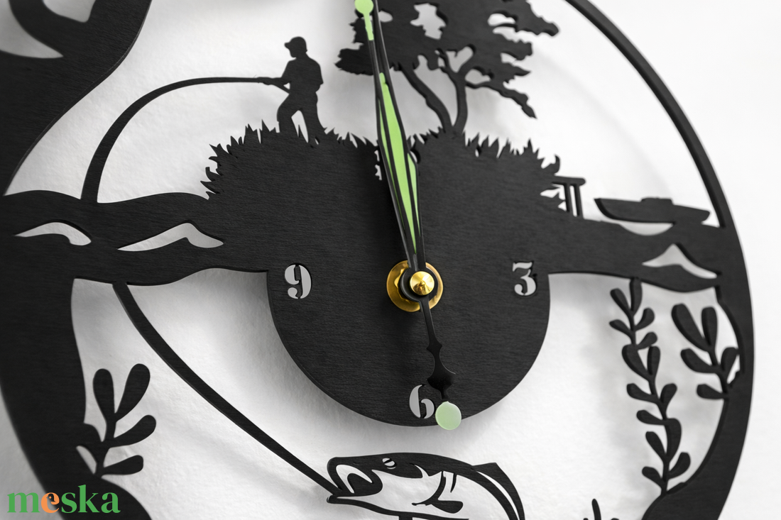 Horgászos falióra - otthon & életmód - dekoráció - fali és függő dekoráció - falióra & óra - Meska.hu