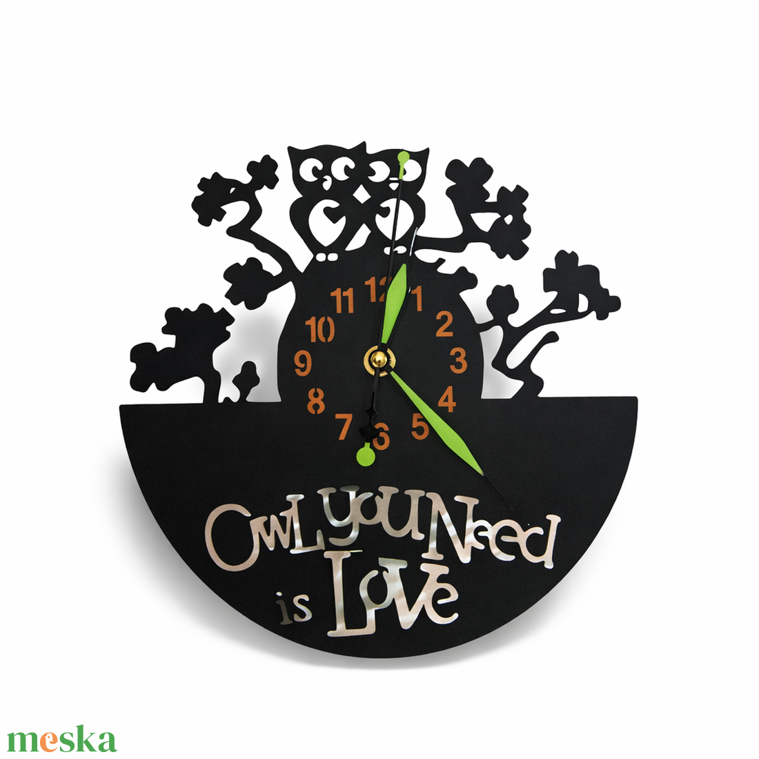 Baglyos falióra - otthon & életmód - dekoráció - fali és függő dekoráció - falióra & óra - Meska.hu