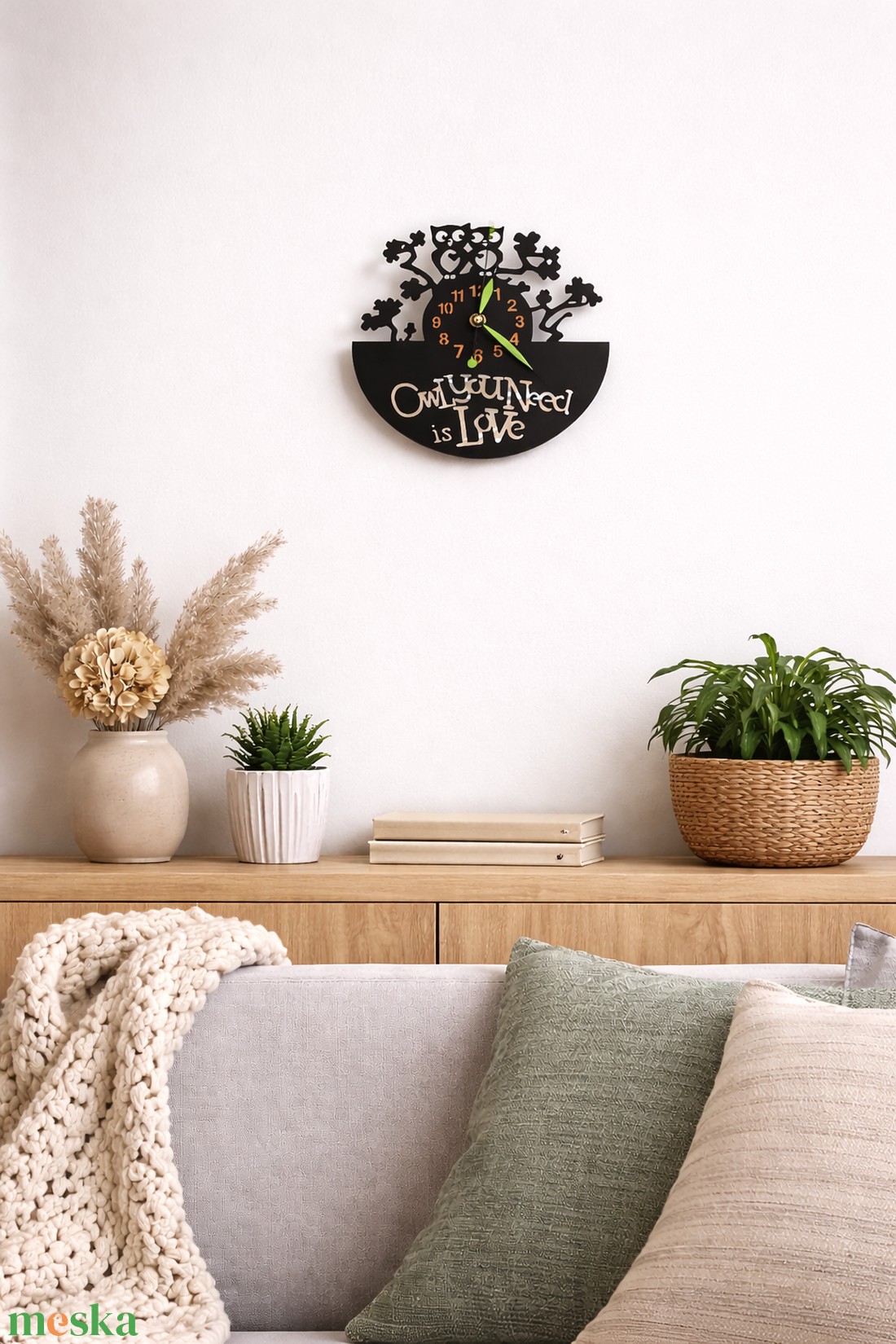 Baglyos falióra - otthon & életmód - dekoráció - fali és függő dekoráció - falióra & óra - Meska.hu