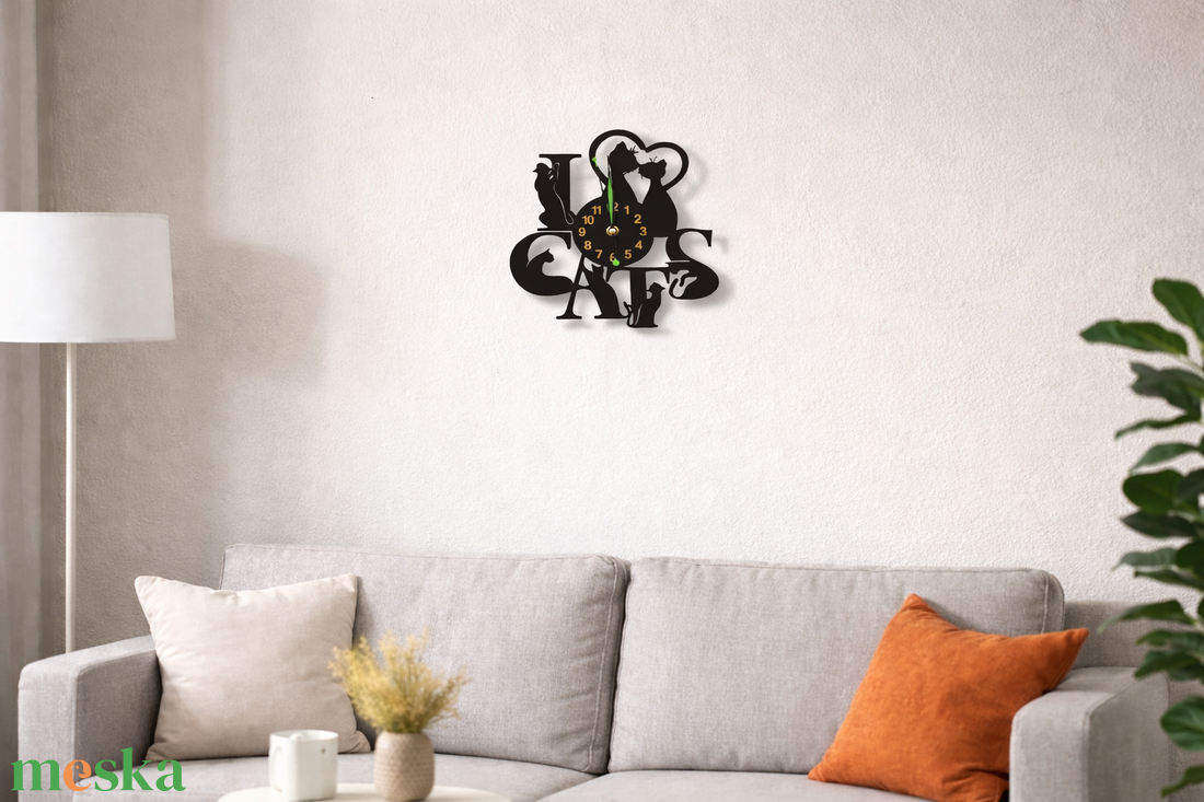 Macskás óra - otthon & életmód - dekoráció - fali és függő dekoráció - falióra & óra - Meska.hu