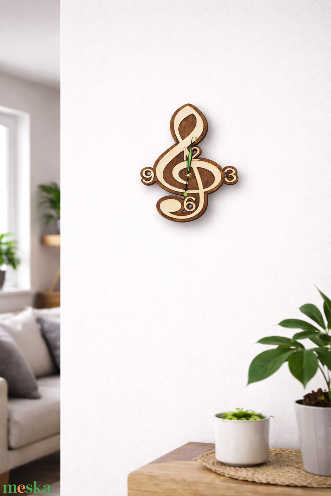 Violinkulcsos falióra - otthon & életmód - dekoráció - fali és függő dekoráció - falióra & óra - Meska.hu