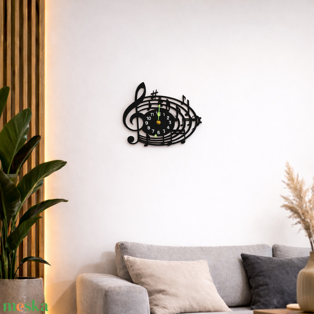 Hangjegyes falióra - otthon & életmód - dekoráció - fali és függő dekoráció - falióra & óra - Meska.hu