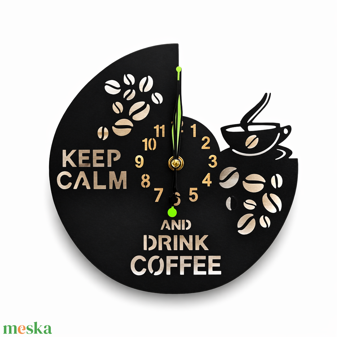 Kávés óra - otthon & életmód - dekoráció - fali és függő dekoráció - falióra & óra - Meska.hu