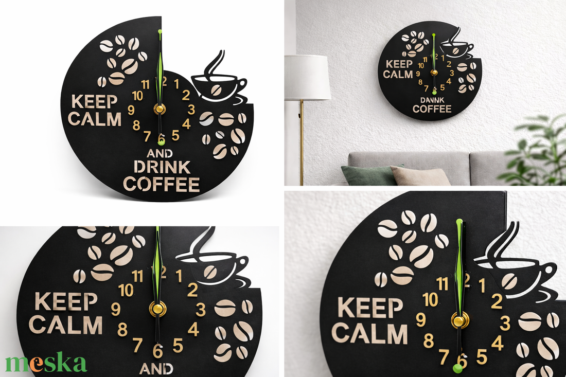 Kávés óra - otthon & életmód - dekoráció - fali és függő dekoráció - falióra & óra - Meska.hu