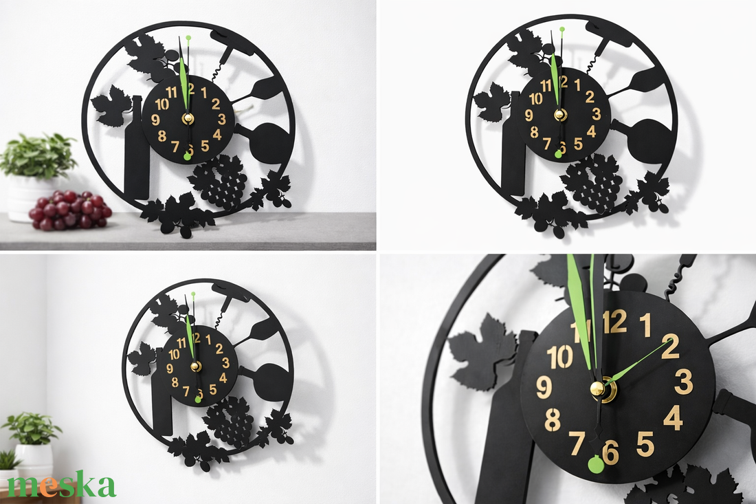 Boros, szőlős falióra - otthon & életmód - dekoráció - fali és függő dekoráció - falióra & óra - Meska.hu