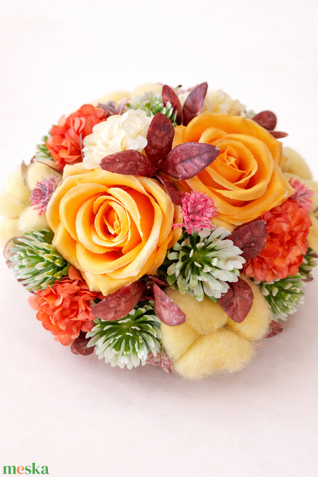 Vidám, napfényes hangulatú asztaldísz � selyemvirág kompozíció - otthon & életmód - dekoráció - asztal és polc dekoráció - asztaldísz - Meska.hu